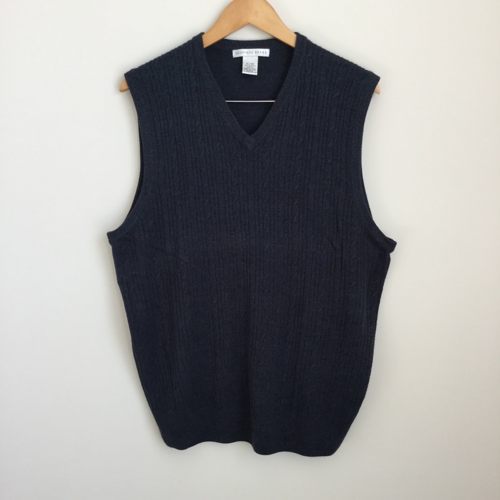 Geoffrey Beene Men’s Navy Sweater Vest (XL)